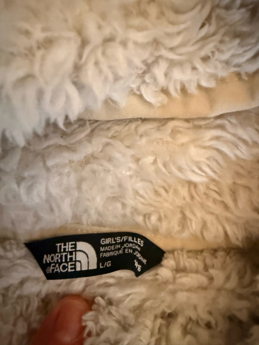 The North Face Girls Cream Sherpa Jacket